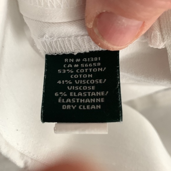 Lauren‎ Pull On White Capri Pants - 8 Petite - Picture 5 of 5